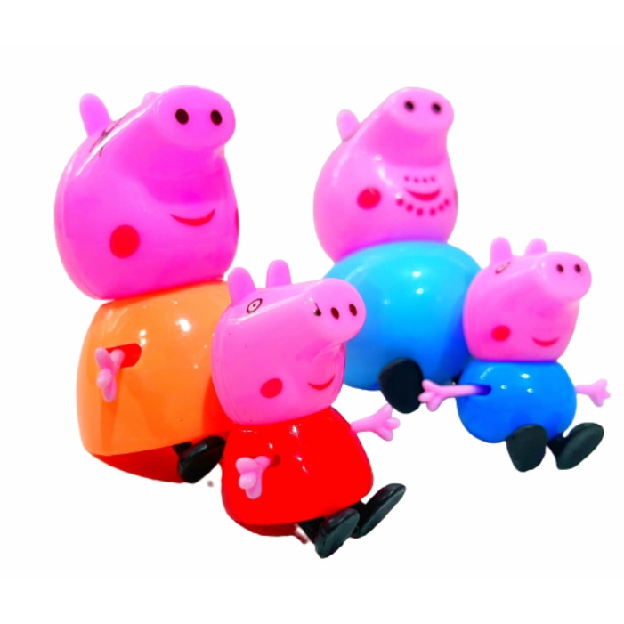 Figurine Peppa Pig En PVC Avec Son Bob - Occasion, Parfaite Pour Les Enfants