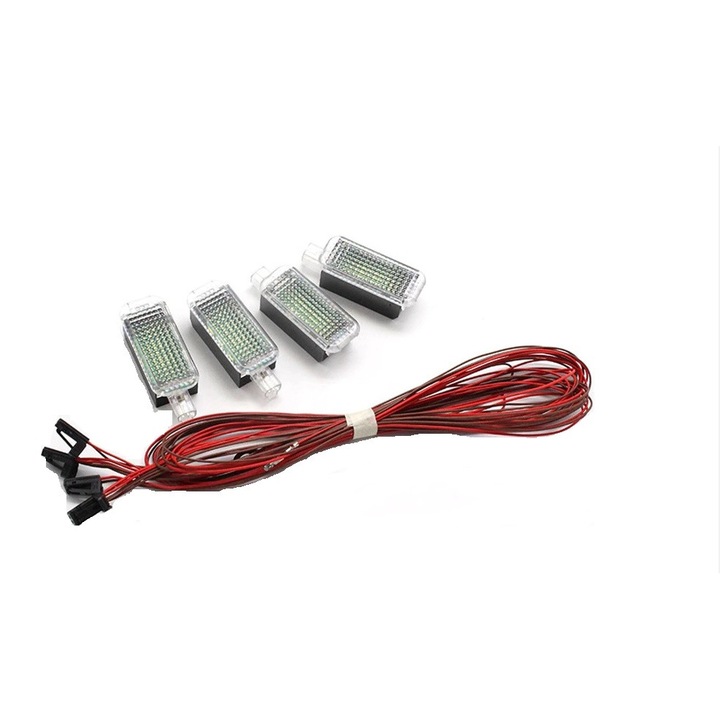 Set 4 lampi LED lumini picioare Volkswagen Audi Skoda Seat