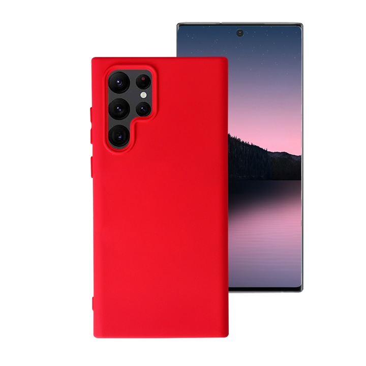 Калъф Safe Flex, съвместим със Samsung Galaxy S22 Ultra, Fonix, Червен