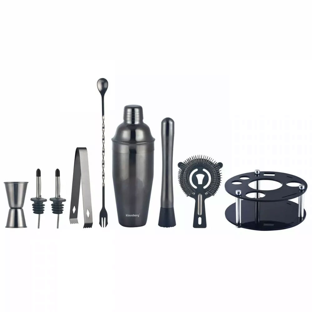 Set Cocktail Shaker Kit pentru barmani Klausberg Kb7581, grafit, 9 elemente eMAG.ro