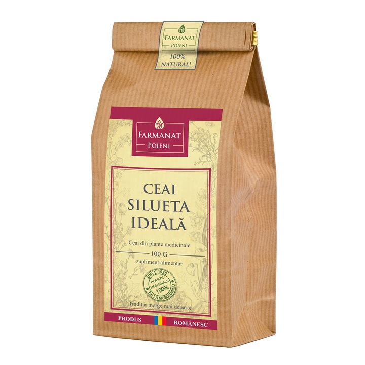 Supliment Alimentar Ceai Silueta Ideala Farmanat Poieni, 100g