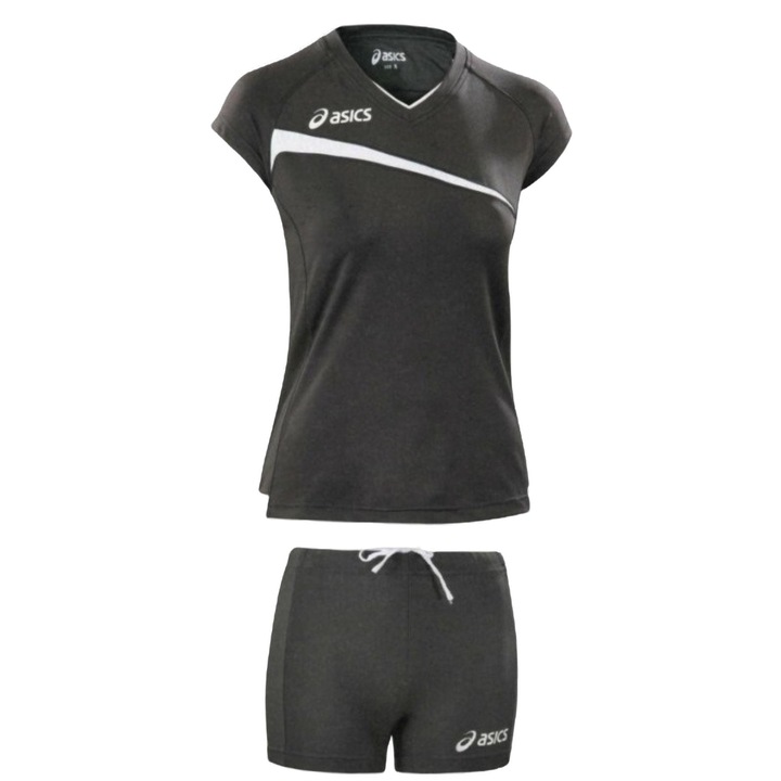 Asics noi sportfelszereles keszlet, Ket reszes, Fekete/Feher - 65975, Fehér/Fekete, 50-52