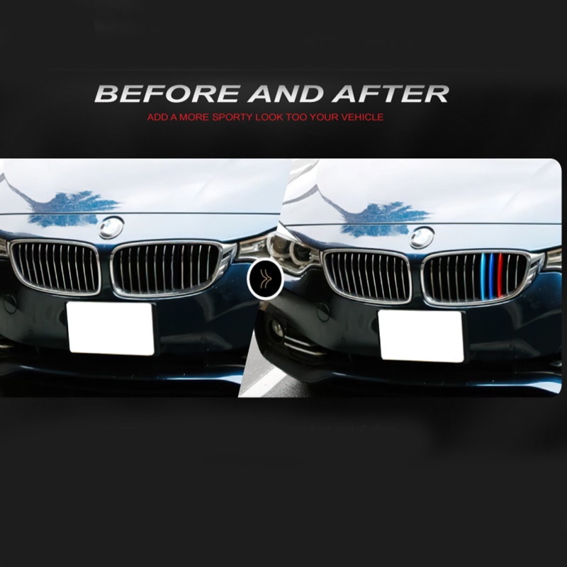 Set emblema ornament plastic grila BMW MPower Seria 4, F32, F33, 11 ...