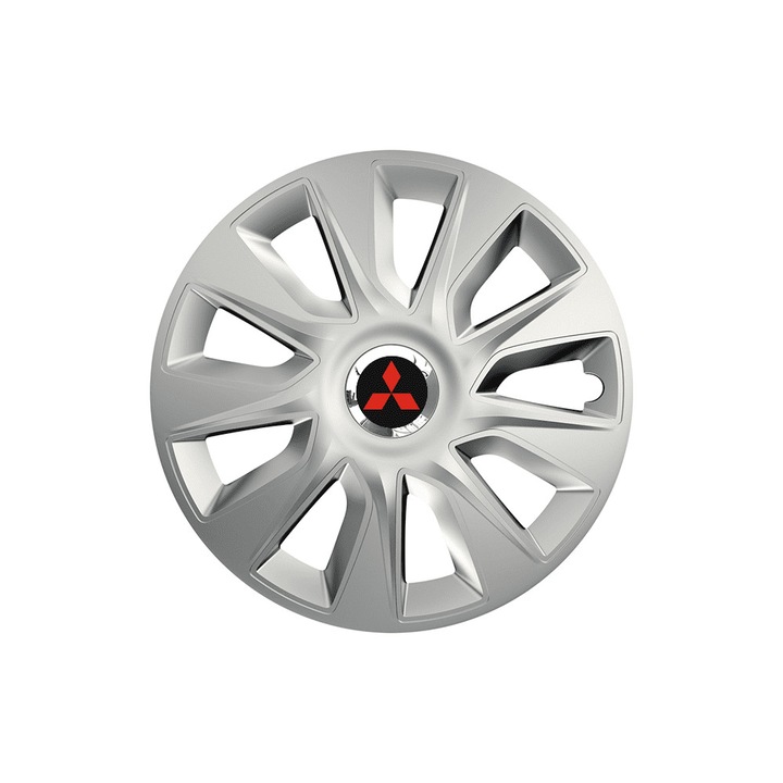 Комплект 4 капачки с хромирани пръстени Stratos R16 за автомобилната гама Mitsubishi