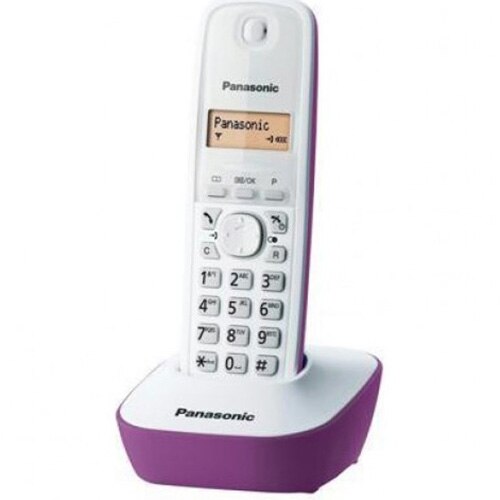Telefon DECT Panasonic KX-TG1611FXF, Alb/Violet