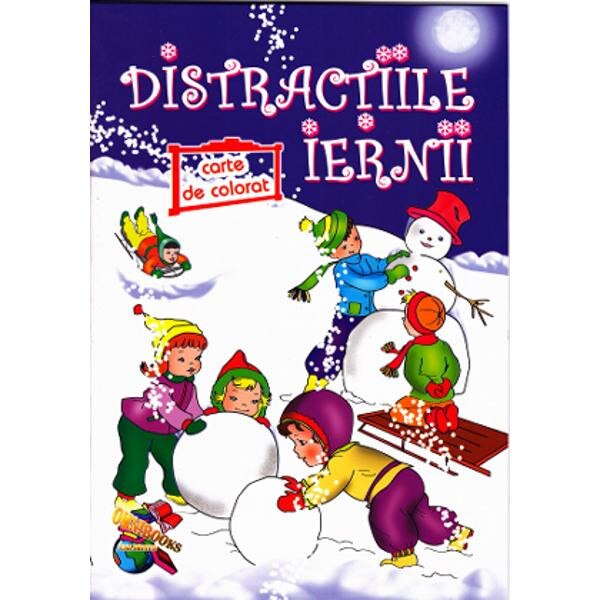 Distractiile iernii - Carte de colorat