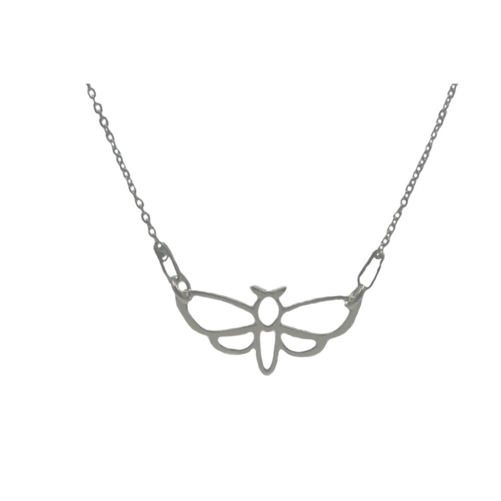 Colier IJOO din argint placat cu rodiu Dragonfly