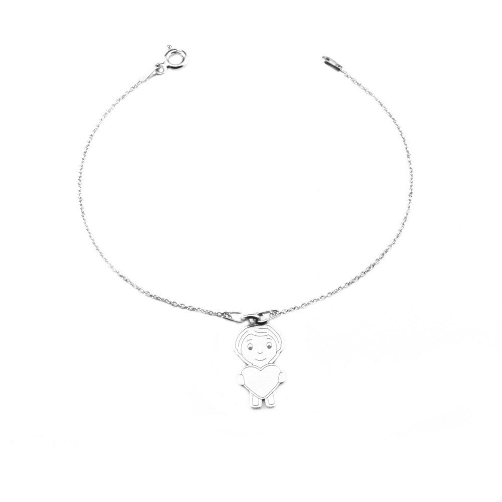 Bratara IJOO din argint placat cu rodiu cu charm Little Boy