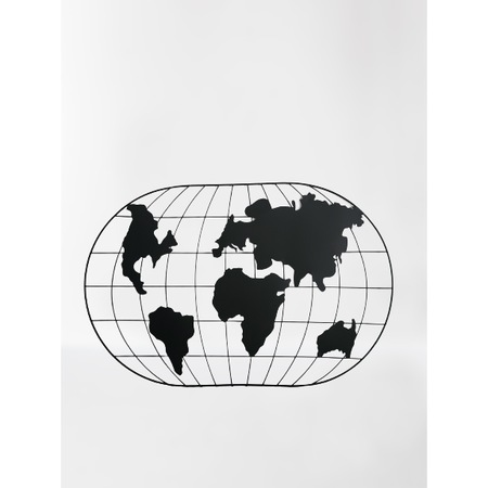 Карта на света метална рамка за снимки 60x40 см - eMAG.bg
