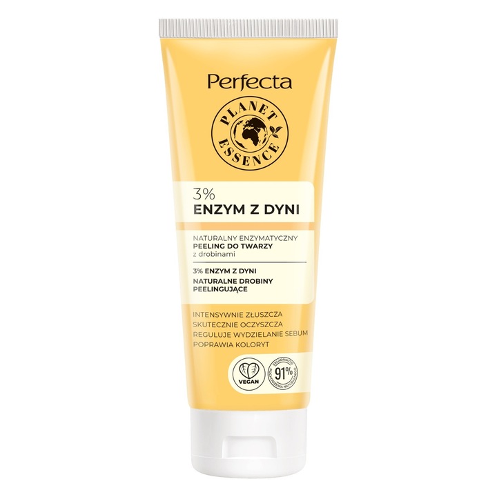 Scrub pentru ten, Perfecta, Planet Essence, Enzima de dovleac, 75 ml