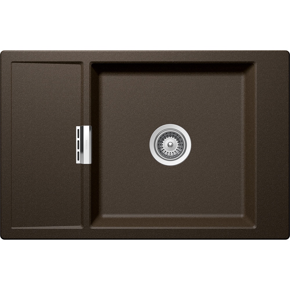 Chiuveta granit Schock Mono D-100XS Bronze, 780 x 510 mm, adancime cuva 195 mm, reversibila, montare pe blat