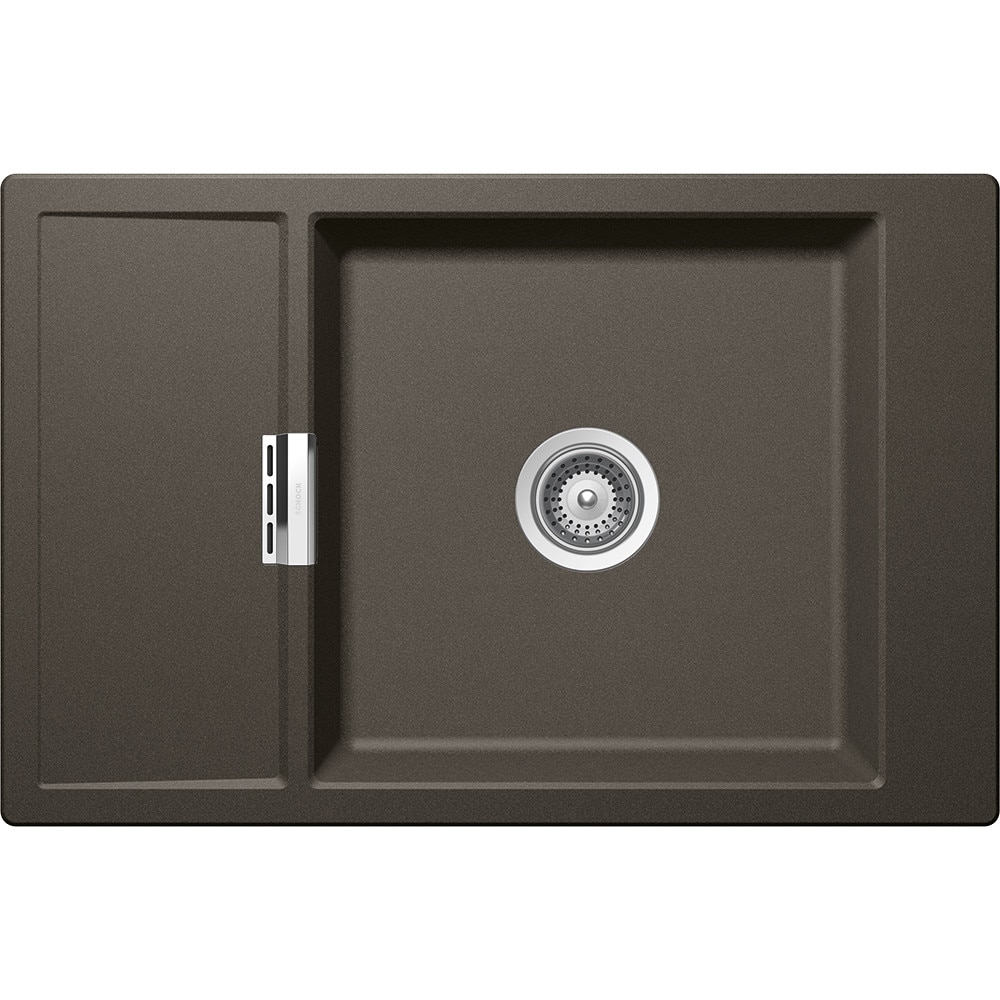 Chiuveta granit Schock Mono D-100XS Carbonium, 780 x 510 mm, adancime cuva 195 mm, reversibila, montare pe blat