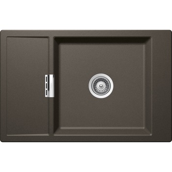 Chiuveta granit Schock Mono D-100XS Carbonium, 780 x 510 mm, adancime cuva 195 mm, reversibila, montare pe blat Chiuveta granit Schock Mono D-100XS Carbonium, 780 x 510 mm, adancime cuva 195 mm, reversibila, montare pe blat