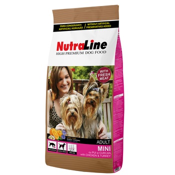 Hrana uscata pentru caini Nutraline, Mini Adult, 12.5 Kg Hrana uscata pentru caini Nutraline, Mini Adult, 12.5 Kg