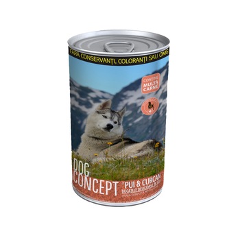 Hrana umeda pentru caini, Dog Concept conserva Pui/Curcan 1240 g Hrana umeda pentru caini, Dog Concept conserva Pui/Curcan 1240 g