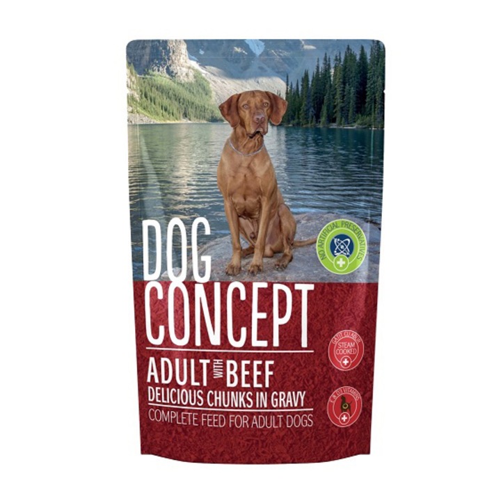 Hrana umeda pentru caini, Dog Concept Plic Vita 100 g
