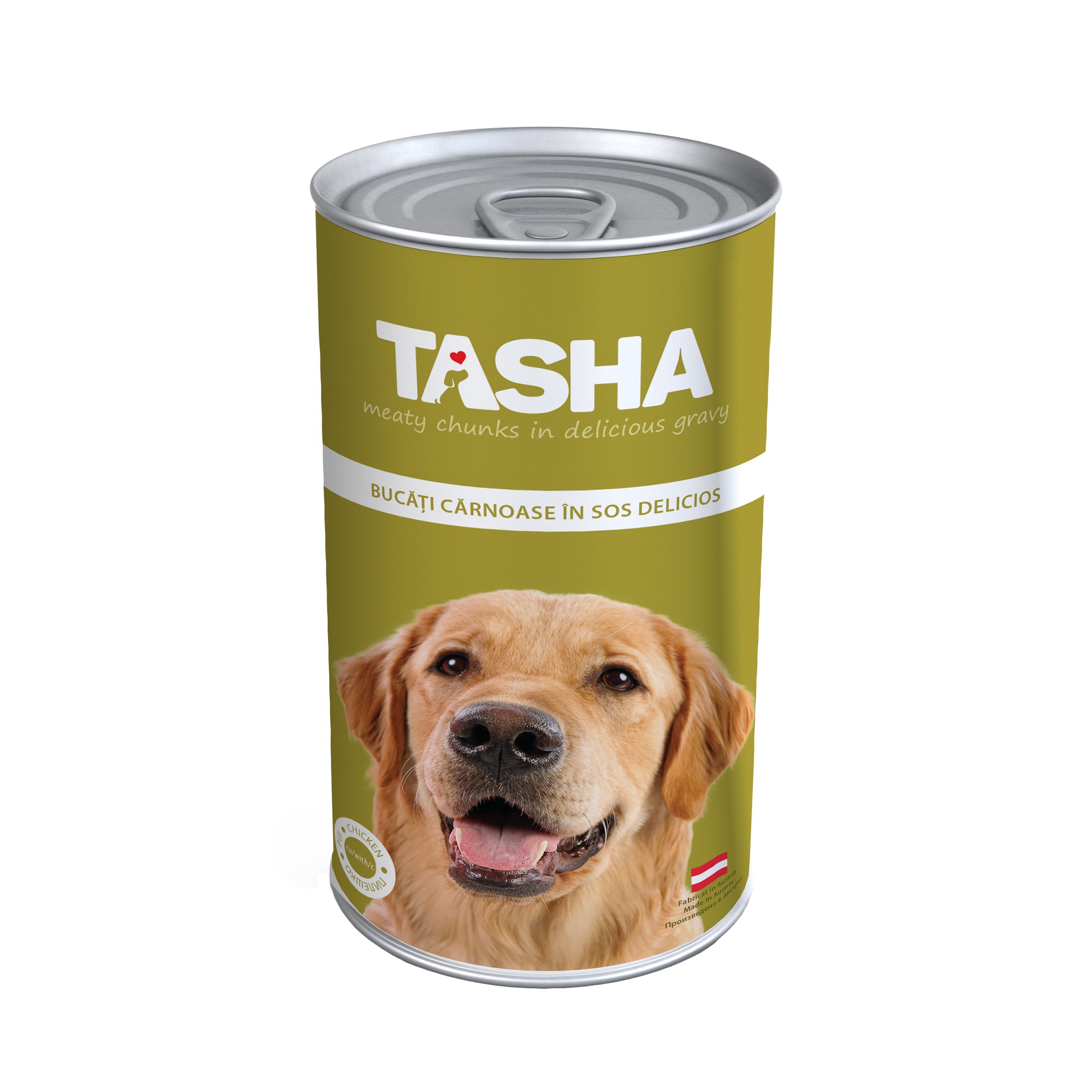 Hrana umeda pentru caini, Tasha Dog conserva Pui 1240 g