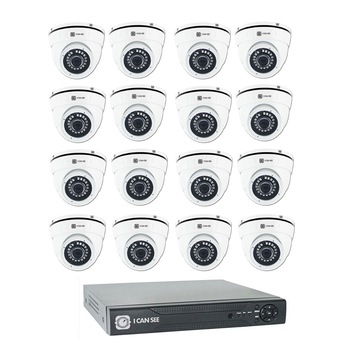 Kit supraveghere ICANSEE ICS-KU100-16A, cu 16 camere de interior / exterior HD 720p, DVR 16 canale Full HD 1080p, 2 canale audio Kit supraveghere ICANSEE ICS-KU100-16A, cu 16 camere de interior / exterior HD 720p, DVR 16 canale Full HD 1080p, 2 canale audio