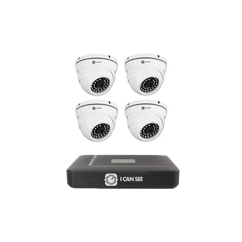 Kit supraveghere ICANSEE ICS-KU100-4AV, cu camere de interior/ exterior, DVR 4 canale Full HD, 4 canale audio Kit supraveghere ICANSEE ICS-KU100-4AV, cu camere de interior/ exterior, DVR 4 canale Full HD, 4 canale audio