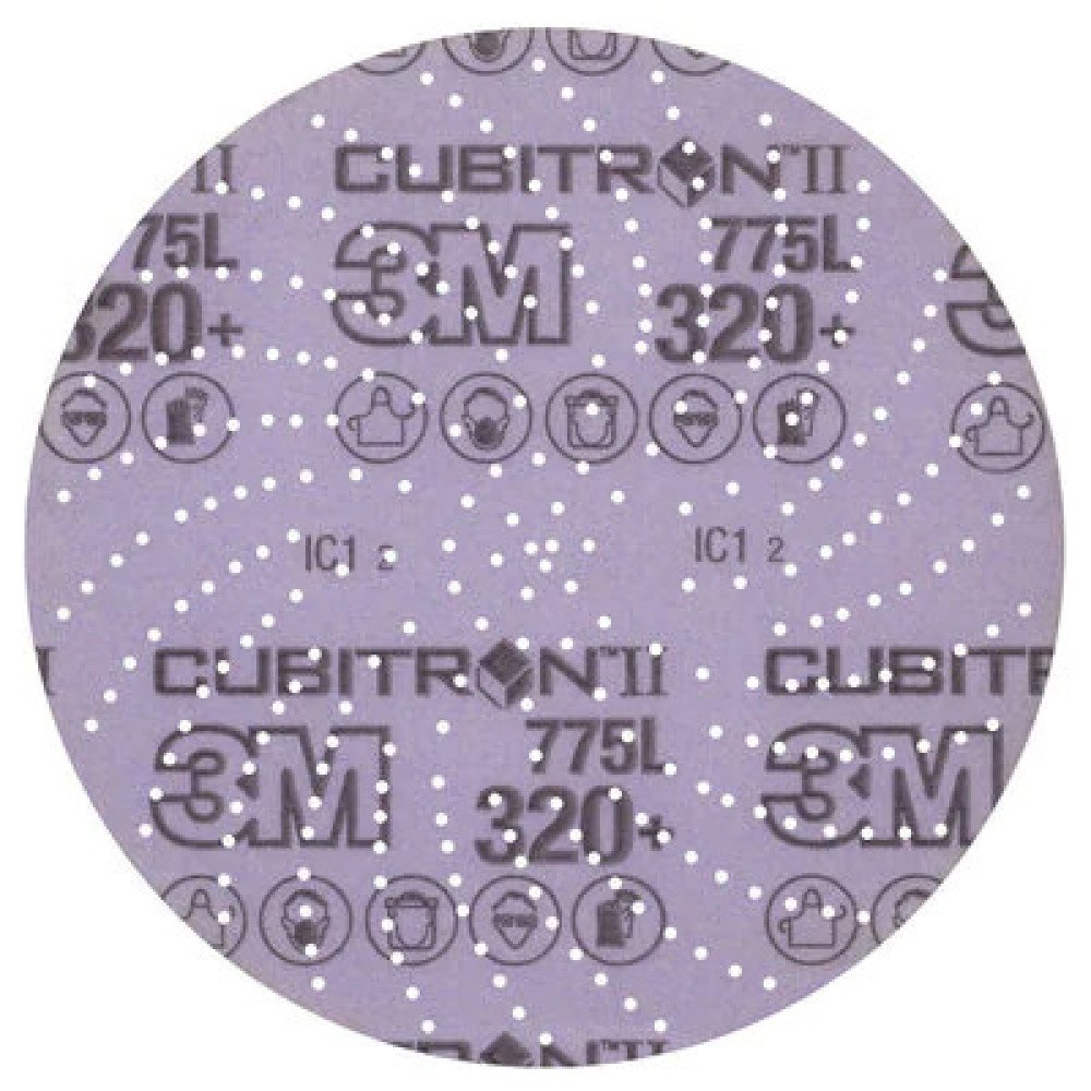 50 Disques De Ponçage Violets 3M Cubitron II 90mm P120 Multi Trous Hookit