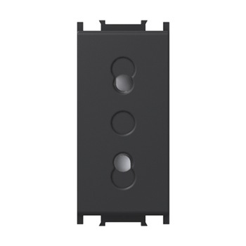Modul priza simpla TEM, CP, 1 m, Negru Modul priza simpla TEM, CP, 1 m, Negru