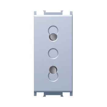 Modul priza simpla TEM, CP, 1 m, Argintiu Modul priza simpla TEM, CP, 1 m, Argintiu