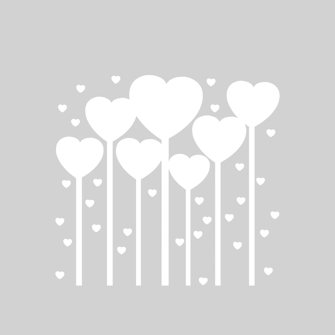 Sticker decorativ Still Art, 60 x 60 cm, model inimioare