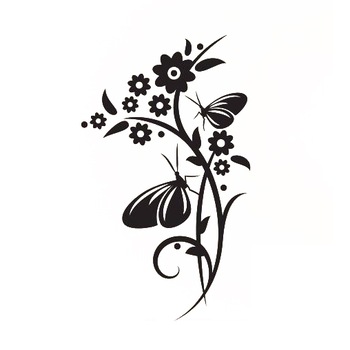 Sticker decorativ Art Wall, 60 x 35 cm, model floare Sticker decorativ Art Wall, 60 x 35 cm, model floare