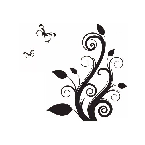 Sticker decorativ Art Wall, 60 x 56 cm, model fluturi