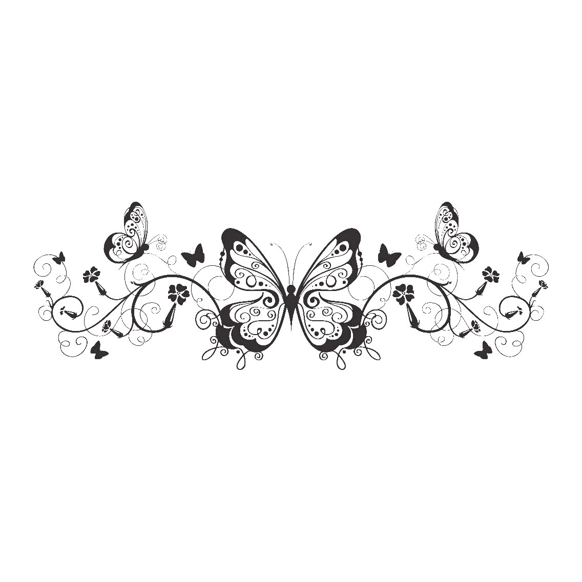 Sticker decorativ Art Wall, 87 x 30 cm, model fluturi