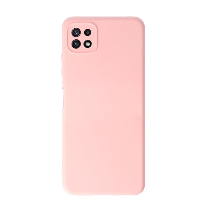 Протектор Fonix, съвместим със Samsung Galaxy A22 5G, силикон, незалепващо покритие, цвят розова пудра