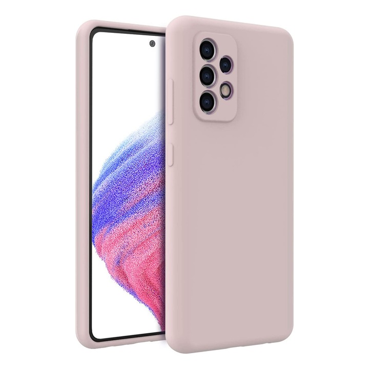 Калъф PremiumCell за Samsung Galaxy A53, Защита на камерата, Вътрешност от микрофибър, Гъвкав, Розов