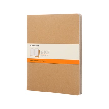 Set 3 carnete - Moleskine Cahier Kraft Brown XXL Ruled Set 3 carnete - Moleskine Cahier Kraft Brown XXL Ruled
