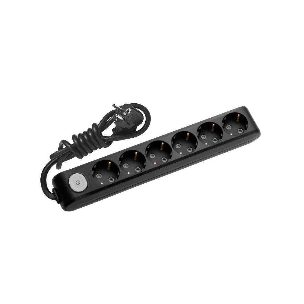 Prelungitor Panasonic X-tendia, 6 prize, 3m, intrerupator, Negru