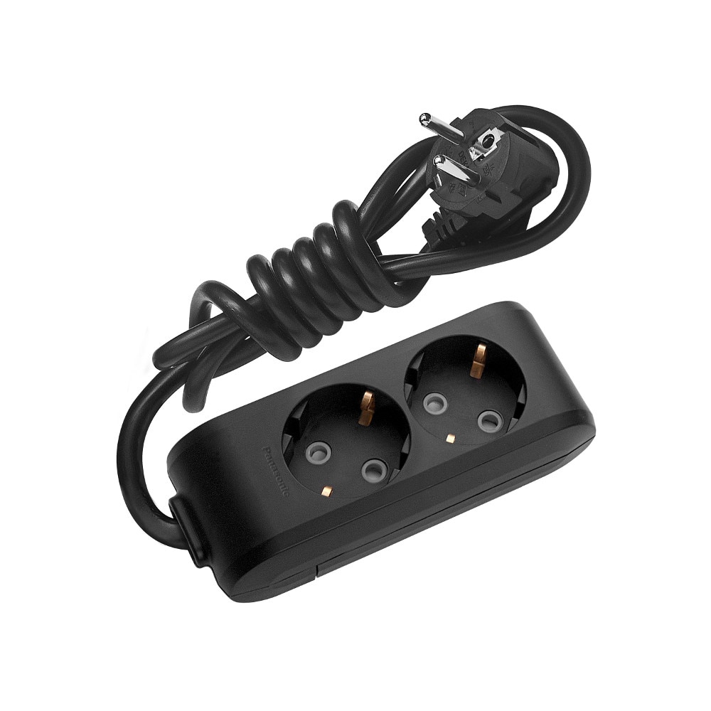 Prelungitor Panasonic X-tendia, 2 prize, 1.5m, Negru