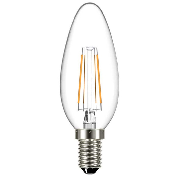 Bec LED cu filament 4W C35 E14 3000K