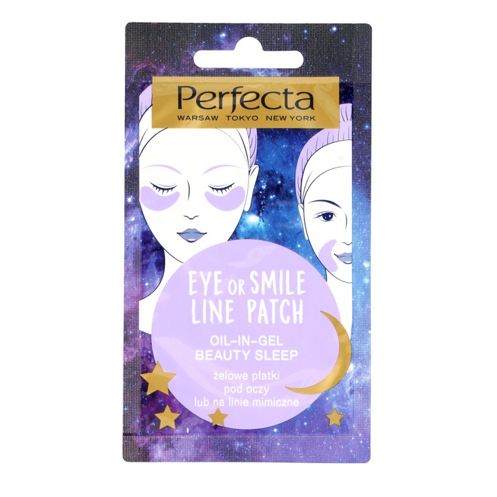 Masca pentru ochi, PERFECT, Hidratare, 1x2 buc