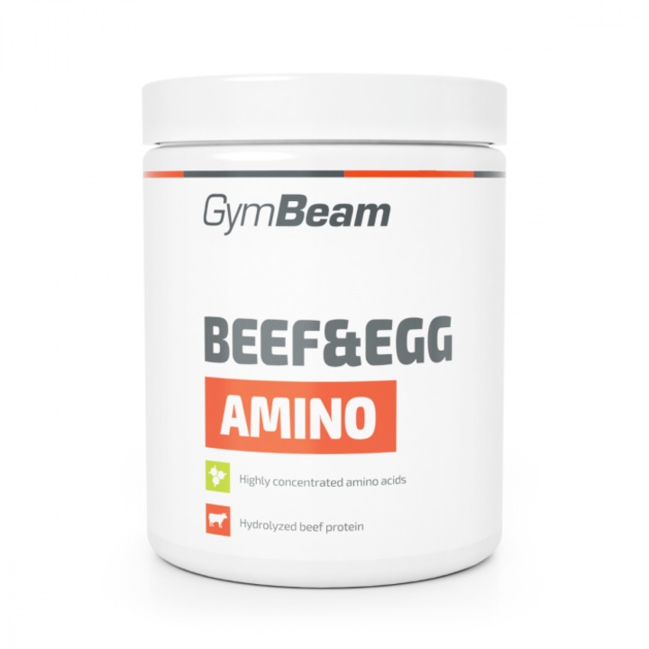 GymBeam - Aminoacizi Beef&Egg 500 tab fara aroma