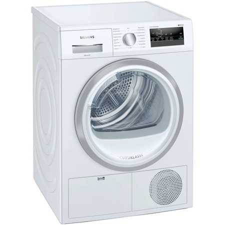 Uscator de rufe SIEMENS iQ300 WT45HV90, pompa de caldura, clasa A++, 8 kg, alb