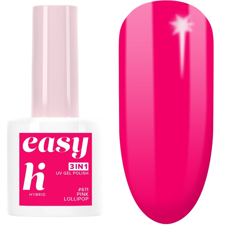 Полуперманентен лак за нокти, Hi Hybrid, 611 Pink Lollipop, 5 ml