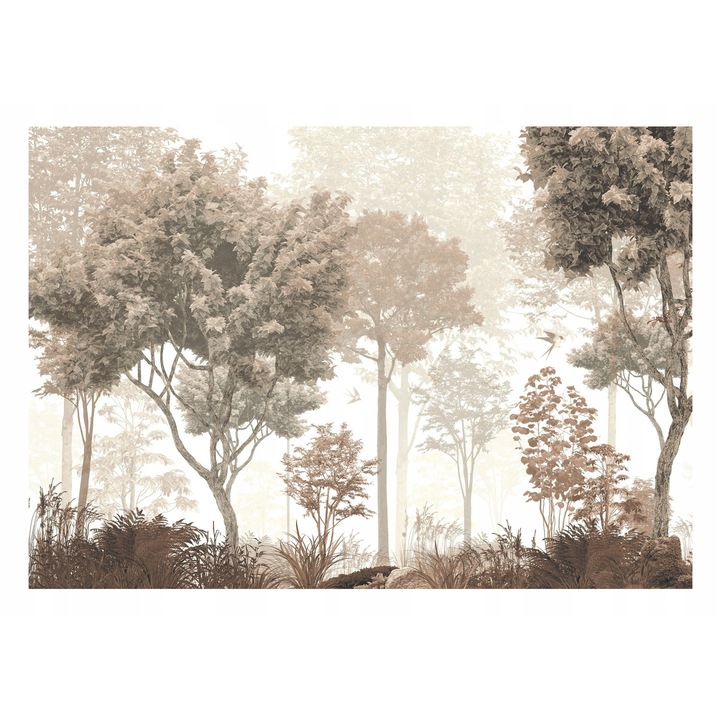 Tapéta Erdőfák Szarvas Állatok 416x254 cm, Modern Vlies Tapéta