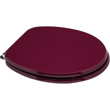 Capac WC universal Kring, din MDF, 37.5x5.5x44.3cm, cu balamale metalice, Visiniu Capac WC universal Kring, din MDF, 37.5x5.5x44.3cm, cu balamale metalice, Visiniu