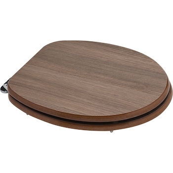 Capac WC universal Kring Rovere Fumo, din MDF, 37.5x5.5x44.3cm, cu balamale metalice Capac WC universal Kring Rovere Fumo, din MDF, 37.5x5.5x44.3cm, cu balamale metalice