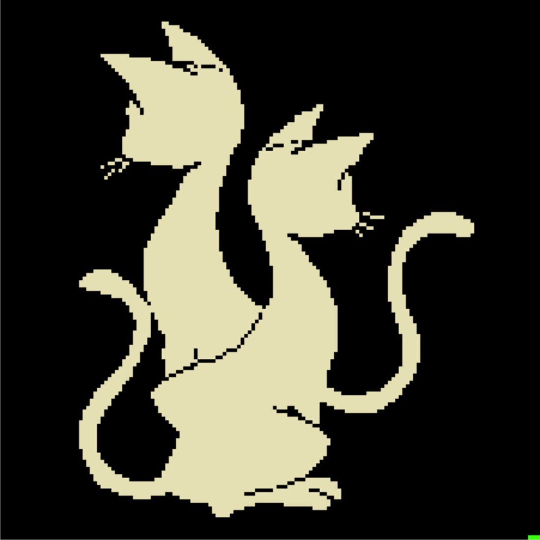 Siamezele - kit goblen cu diagrama alb-negru