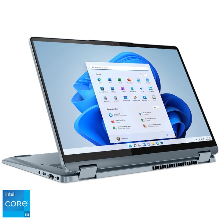 Лаптоп Lenovo IdeaPad Flex 5 14IAU7, Intel® Core™ i5-1235U, 14", WUXGA, Touch, RAM 16GB, 512GB SSD, Intel® Iris® Xᵉ Graphics, Windows 11 Home, Stone Blue