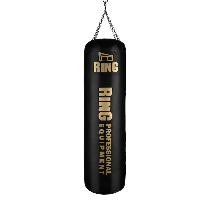 Sac de box Ring, 160x40cm, Negru/Auriu