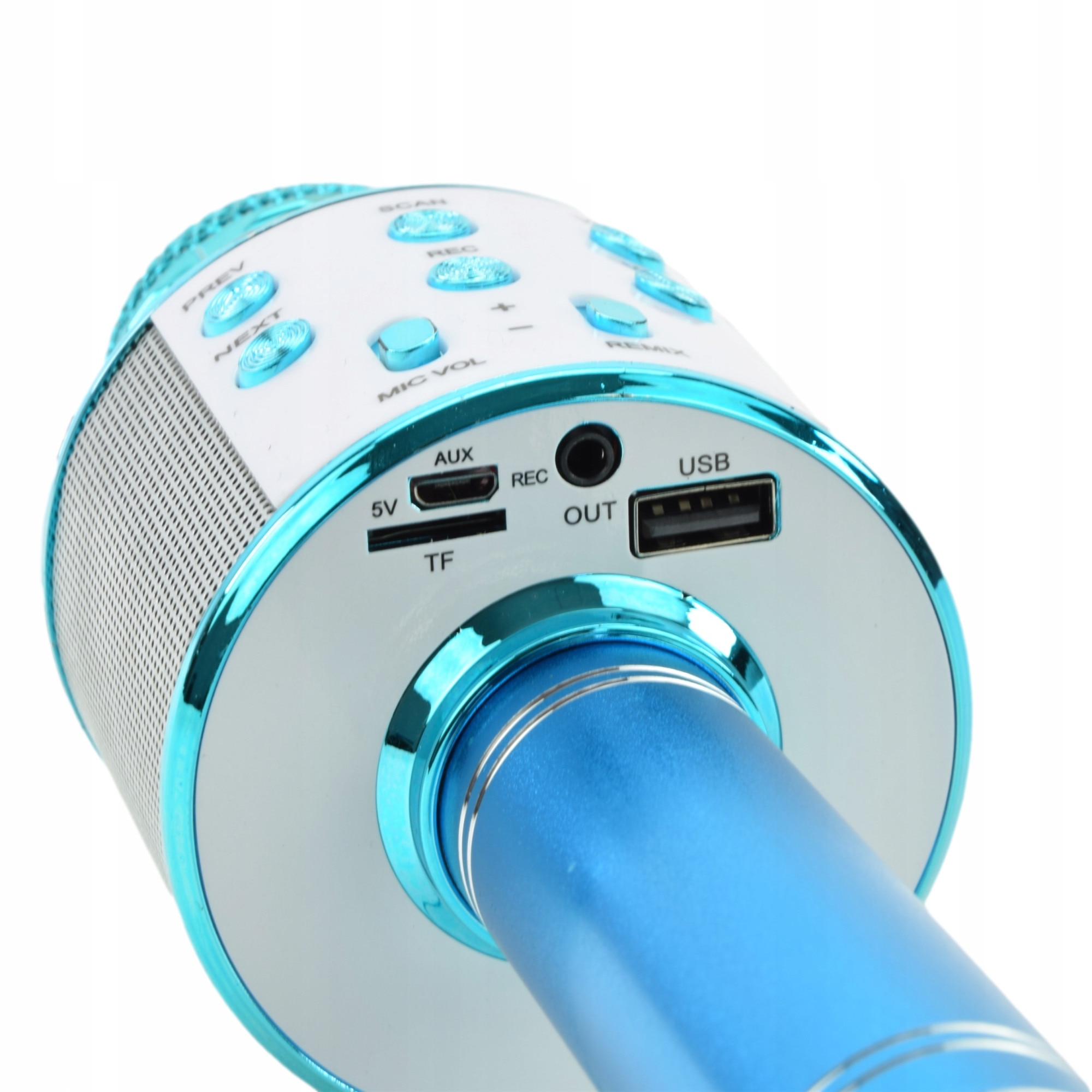 Микрофон детски, WS-858, Bluetooth, USB, Син - eMAG.bg