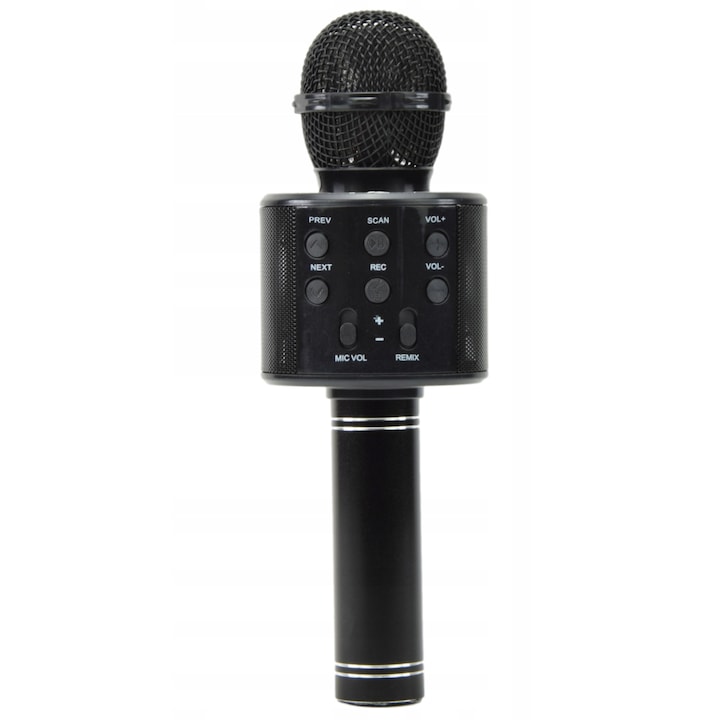 Microfon pentru copii, Bluetooth, USB, Negru