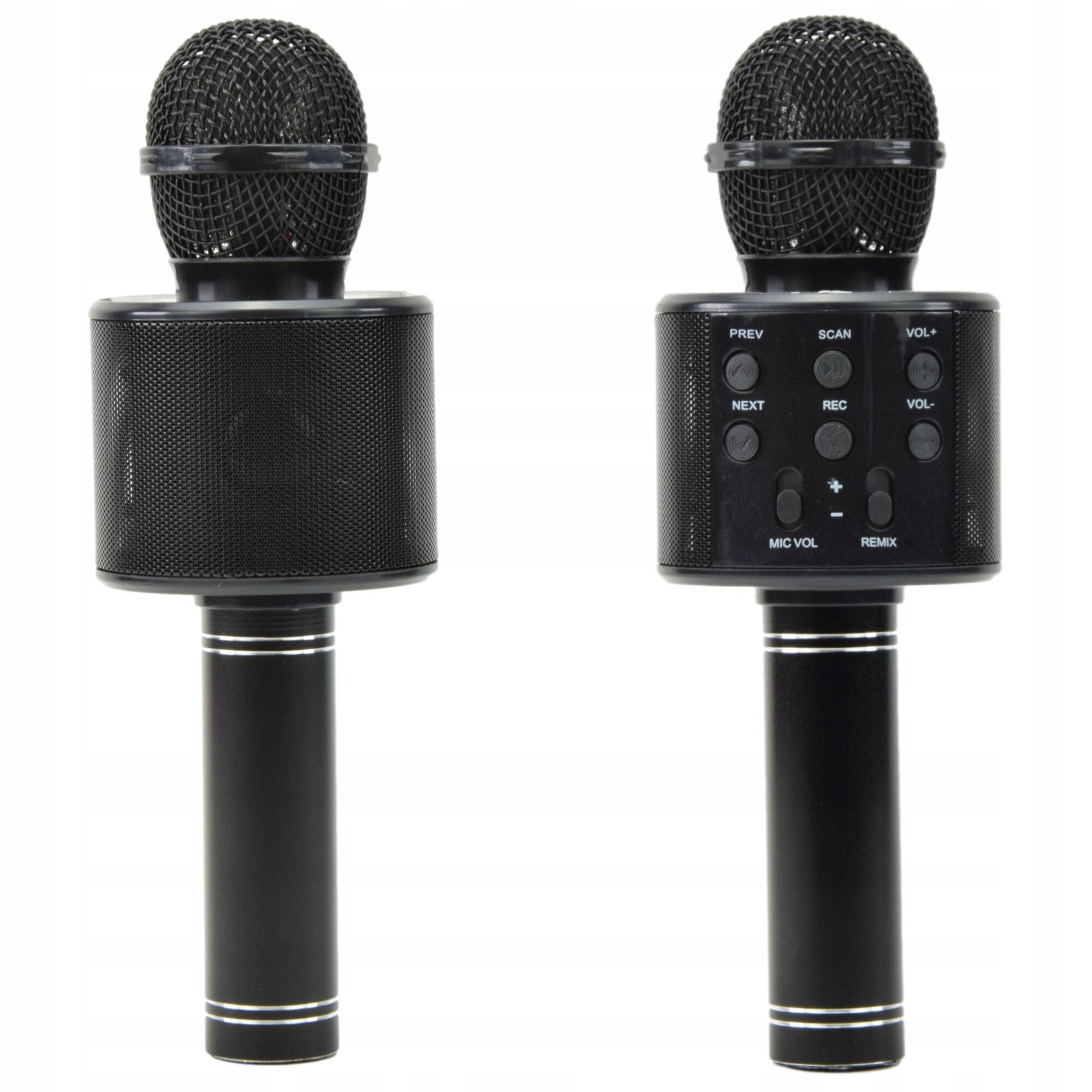 Караоке микрофон, Безжичен, Bluetooth, С вграден високоговорител, SD ...