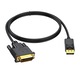 Cablu DisplayPort la DVI, JESWO®, 1.8m, 1080P@60Hz, Plug & Play, Unidirectional, Negru